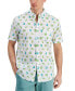 Фото #1 товара Men's Lime Print Short-Sleeve Shirt, Created for Macy's