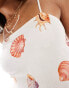 Фото #4 товара ASOS DESIGN shirred bandeau top in shell print