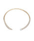 Pave X Imitation Pearl Open Collar Choker Necklace