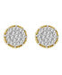 ფოტო #2 პროდუქტის Men's Diamond (1/4 ct.t.w.) Earring Set in 10k Yellow Gold