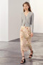 Zw collection sheer floral midi skirt