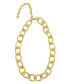 ფოტო #1 პროდუქტის Women's Oval Link Adjustable Gold-Tone Chain Necklace
