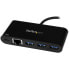 Фото #2 товара StarTech.com 3 Port USB-C Hub with Gigabit Ethernet & 60W Power Delivery Passthrough Laptop Charging - USB-C to 3x USB-A (USB 3.0 SuperSpeed 5Gbps) - USB 3.1/3.2 Gen 1 Type-C Adapter Hub - Wired - USB 3.2 Gen 1 (3.1 Gen 1) Type-C - 60 W - 10,100,1000 Mbit/s - IEEE 802