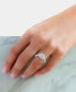 ფოტო #2 პროდუქტის Diamond Square Halo Cluster Engagement Ring (1 ct. t.w.) in 14k White Gold