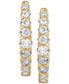 ფოტო #3 პროდუქტის Diamond Hoop Earrings (1/4 ct. t.w.) in 14k Gold