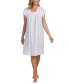 Women's Smocked Lace-Trim Nightgown