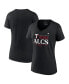 Фото #1 товара Women's Black Texas Rangers 2023 Division Series Winner Locker Room Plus Size V-Neck T-shirt