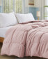 Lightweight White Goose Down Feather Fiber Comforter, California King