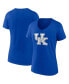 Women's Royal Kentucky Wildcats Evergreen Logo V-Neck T-shirt Синий, S - фото #1