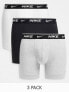 Фото #1 товара Трусы мужские Nike - 3 штуки серого цвета
