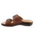Фото #4 товара Trotters Ruthie T2113-215 Womens Brown Leather Strap Slides Sandals Shoes 5