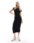 Threadbare Caddy maxi scoop back dress in black