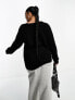 Only Curve v neck jumper in black