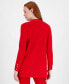 Petite Open-Front Cardigan Sweater Bright Crimson, P/S - фото #2