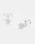 Kingsley Ryan 3mm crystal star stud earrings in sterling silver