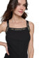 ფოტო #4 პროდუქტის Women's Logo-Strap Ribbed Tank Top