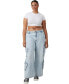 ფოტო #4 პროდუქტის Women's Cargo Super Baggy Leg Jeans