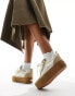 Vans Knu Stack trainers in tan and gum