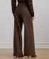 ფოტო #2 პროდუქტის Women's Checked Pleated Wool Wide-Leg Pants