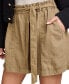 Фото #1 товара Women's Paperbag-Waist Cuffed Shorts