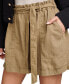 Women's Paperbag-Waist Cuffed Shorts