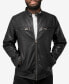 ფოტო #1 პროდუქტის Men's Grainy Polyurethane Leather Moto Jacket