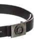 Just Cavalli Tiger Plaque Logo Leather Belt Men's Black 85