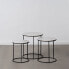 Set of 3 tables Black Grey Iron 45 x 45 x 51 cm (3 Units)