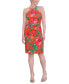 ფოტო #1 პროდუქტის Women's Floral-Print Halter Sheath Dress