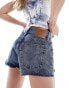 Фото #2 товара Levi's 501 original denim short in mid blue with distressing