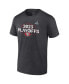 ფოტო #4 პროდუქტის Men's Heather Charcoal San Francisco 49ers 2023 NFL Playoffs T-shirt