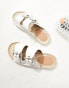 Фото #4 товара ASOS DESIGN Jada double buckle espadrille sandals in white