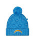 ფოტო #2 პროდუქტის Big Girls Powder Blue Los Angeles Chargers Toasty Cuffed Knit Hat with Pom