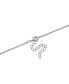 ფოტო #2 პროდუქტის Women's Rainbow Color Crystal Peace Sign Pendant Necklace