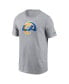 Men's Gray Los Angeles Rams Logo Essential T-shirt