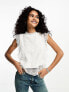 Фото #1 товара Only lace detail top in white