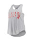 Women's Heather Gray Alabama Crimson Tide Arch Logo Racerback Scoop Neck Tank Top