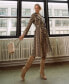 ფოტო #4 პროდუქტის Women's Faux-Leather Snakeskin-Print Trench Coat