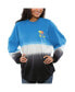 Women's Royal Kansas Jayhawks Ombre Long Sleeve Dip-Dyed Spirit Jersey