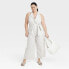 Фото #2 товара Women's Overt Occasion Jumpsuit - A New Day Cream Striped 2X