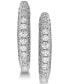 ფოტო #2 პროდუქტის Diamond Hoop Earrings (1/4 ct. t.w.) in 10k White Gold