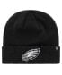 ფოტო #1 პროდუქტის Men's Black Philadelphia Eagles Primary Cuffed Knit Hat