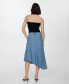 ფოტო #6 პროდუქტის Women's Asymmetrical Denim Skirt