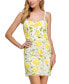 ფოტო #1 პროდუქტის Juniors' Floral-Sequin Sleeveless Dress