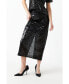 Фото #2 товара Women's Sequin Back Slit Maxi Skirt