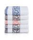 Фото #6 товара Athens Cotton with Greek Scroll and Floral Pattern Assorted, 6 Piece Bath Towel Set