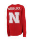 ფოტო #4 პროდუქტის Women's Scarlet Nebraska Huskers The Big Shirt Oversized Long Sleeve T-shirt