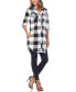 ფოტო #3 პროდუქტის Women's Plaid Tunic Shirt