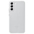 Фото #1 товара Чехол для смартфона Samsung Galaxy S22+ кожаный, светло-серый.