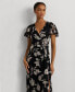 ფოტო #3 პროდუქტის Women's Floral Flutter-Sleeve Gown